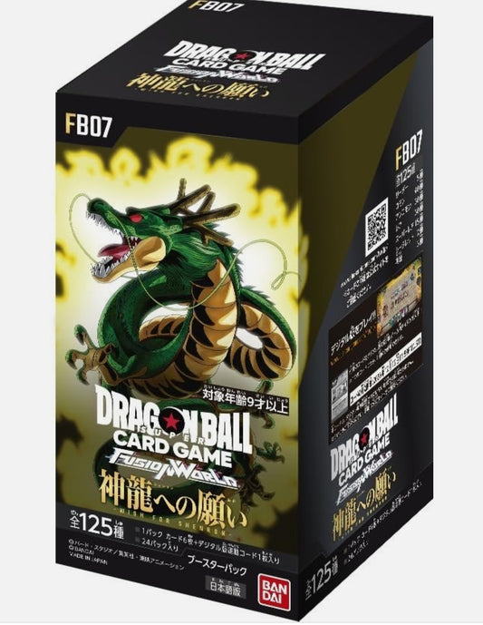 Dragon Ball Super Card Game Fusion World Wish for Shenron FB07 Display – 24 Buste (JP)
